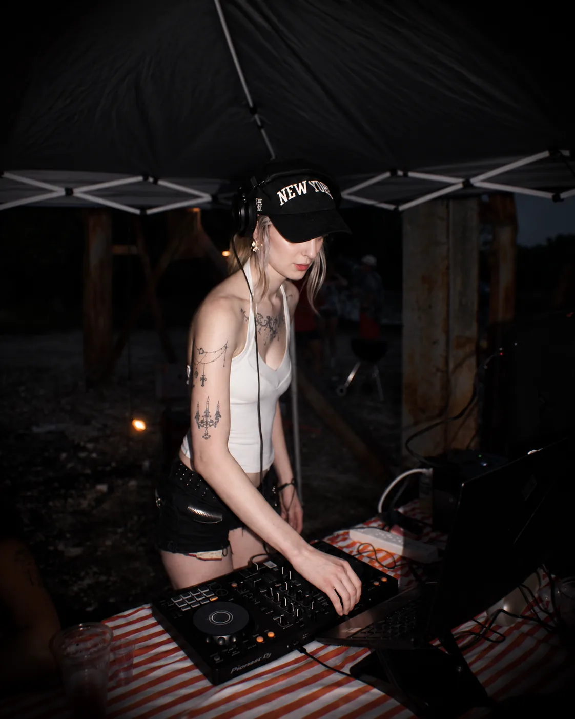 Autumn performing as a DJ